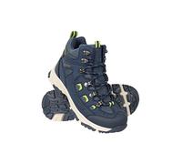 Mountain Warehouse Adventurer Botas Impermeables Infantiles - Calzado IsoDry con Empeine sintético y Protectores de talón y Puntera - para otoño, Invierno y Senderismo Azul 30.5