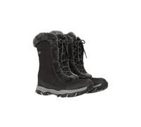 Mountain Warehouse Botas de Nieve para Mujer de Ohio: Zapatos de Invierno a Prueba de Agua, Parte Superior Forro y Suela de Goma Isotherm Transpirable y Duradero Negro Jet Talla Zapatos Mujer 38 EU