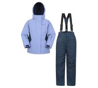 Mountain Warehouse Conjunto de esquí con Chaqueta y Pantalones para niños - A Prueba de Nieve, Bolsillos Delanteros, Forro Polar y faldón paranieves - para Snowboard, Invierno Lila 7-8 Años