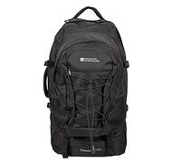 Mountain Warehouse Mochila Traveller 60 + 20 L - Mochila Desmontable, Mochila Resistente, Mochila con Varios Bolsillos - para Viajar, IR de Acampada y Hacer Senderismo Negro Talla única
