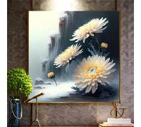 Mountain White Flowers Jigsaw Puzzle 35 Pieces 30x30cm/12x12inch, Difficult Jigsaw Puzzles for Adults 35, Beautiful Art Work, Great Festive Puzzle Gift for Men/Women