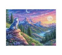 Mountain White Lobo Puzzle 500 Piezas Educativo Construir 3D Rompecabezas para Familia Maquetas Educativas Desafío Intelectual Decoración Hogar 500 PCS