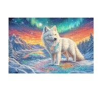 Mountain White Lobo Puzzles 1000 Piezas Actividad Familiar Rompecabezas 3D para Familia Juguete Educativo Aliviar Estrés Decoración Hogar 1000 PCS