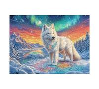 Mountain White Lobo Puzzles 500 Piezas Obra De Arte 3D Familiar Rompecabezas para Adultos Aliviar Estrés Decoración Hogar Moderno DIY 500 PCS