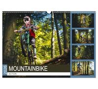 Mountainbike Action (Wandkalender 2026 DIN A3 quer), CALVENDO Monatskalender: Action quer durch den Wald