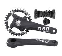 Mountainbike Kurbelsatz | 170mm Hohl integrierte für Einfachgang Fahrräder - Einer Anti-Kettenfall-LÖSUNG und Kompatibilität Einem abwechselnden Zahnmuster Tretlagerzahnkranz für Radfahrer