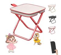 Mountaineering and Hiking Portable Stool (10.2 * 10.2 * 9.1 In), Outdoor Folding Camping Stool, Portable Camping Stool, Upgraded Foldable Design, Hold up to 330 Lbs,For Outdoor Travel,Beach (Red)