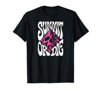 Mountaineering Summit Or Die Peak Bagger Skull Climbing Camiseta gráfica económica