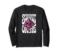Mountaineering Summit Or Die Peak Bagger Skull Climbing Manga Larga