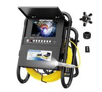 MOUNTAINONE Camara Endoscópica 30M, 7'' Cámara Inspección de Tuberías con DVR, HD Cámara de Inspección con 12 Luces LED & Zoom 20X, Endoscopica Industrial Impermeable IP68 Tarjeta SD de 32GB