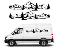 Mountains Adventure Decals Stickers Graphic Design Vinyl Kit, For Camper Van RV Motorhome Cargo Car Vinyl Decoration Auto Kits