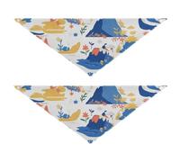 Mountains and Safari Dog Neckwear Good Breathability 2 Pack for a Gift Pets of Various Sizes 25 1 × 9 20.3 cm