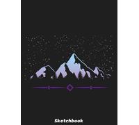 Mountains And Stars In The Sky Sketchbook: Large 8.5x11 Inches, 110 Blank Pages For Drawing & Sketching