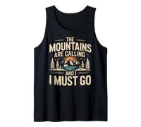 Mountains Are Calling & I Must Go Retro 80s 90s Vibe Camiseta sin Mangas