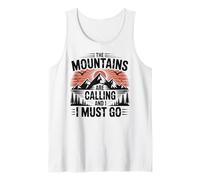 Mountains Are Calling & I Must Go Retro 80s 90s Vibe Camiseta sin Mangas