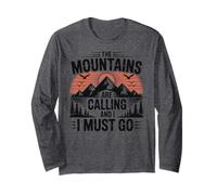 Mountains Are Calling & I Must Go Retro 80s 90s Vibe Manga Larga