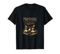 Mountains Carry Our Cafeine Olive Brown Graphic Camiseta