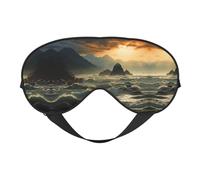 Mountains Meet The Sea - Máscara de ojos opaca suave de doble cara para relajación, presión cero