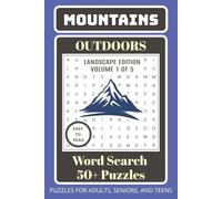 Mountains Word Search Puzzle Book: Word Searches With Easy To Read Print With Outdoor, Nature, Education and More | 6x9 inches, 110 Pages | 50+ ... for Vacations, Holidays and Leisure Times