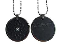 Mounteps Armonía colgante, collar universal para hombres y mujeres para mejorar el sueño,Colgante con marco exterior de acero inoxidable (Blanco)