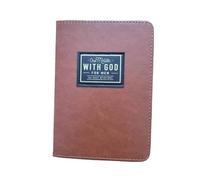 Mounteps Devocional de 365 días para hombres cristianos: libro de estudio de oración y escritura de un minuto, tapa dura con aspecto de cuero marrón, guía de estudio compacta (2026)