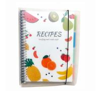 Mounteps Diario de recetas en blanco, cuaderno de cocina vacío con cubierta de PVC impermeable, escribe en tus propias recetas con calcomanías para organización familiar de recetas, regalos de cocina