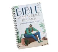 Mounteps Plan de estudio cristiano sin fecha de 52 semanas con rastreador de lectura diario, cubierta de cuero con espiral para hombres, compañero devocional para todas las estaciones