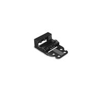 Mounting Carrier - For 5 Conductor Terminal Blocks - 221 Series - 4 Mm² - Con Snap-In Mounting Foot For Vertical Mounting - Black