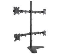 Mountit! Soporte de escritorio para 4 monitores | Soporte para cuatro monitores | Se adapta a cuatro pantallas de computadora 19 21 24 27 29 30 32 pulgadas | Altura ajustable resistente | Compatible