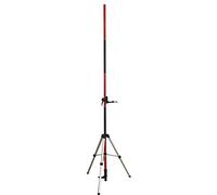 Mountlaser Poste Telescópico de soporte de nivel láser, 3,7 m Poste telescópico con trípode para láseres de nivel de láseres giratorios y de línea, con tornillos roscados de 1/4"-20 y 5/8"-11