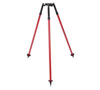 Mountlaser Trípode de liberación de pulgar, trípode profesional de aluminio para postes de prisma y encuesta, compatible con estaciones totales y equipos de encuesta, color rojo