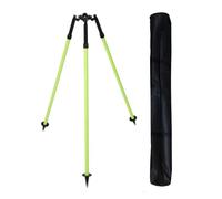 Mountlaser Trípode de liberación de pulgar, trípode profesional de aluminio para postes de prisma y topografía, compatible con estaciones totales y equipos de topografía, verde