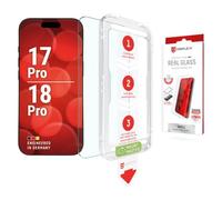 MountMaster - Protector de pantalla de cristal transparente para iPhone 18 | DISPLEX MountMaster - Protector de pantalla de cristal real, inastillable, resistente a los arañazos, antigolpes