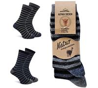 MOUNTREX® Calcetines de alpaca, calcetines de lana para mujer y hombre - Calcetines de invierno, calcetines cálidos para estar en casa, calcetines térmicos - Finos - Calcetines acogedores - 2 pares