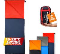 MOUNTREX Saco de dormir de verano, ultraligero, tamaño pequeño | Saco de dormir de verano para exteriores (700 g) - Ligero, acoplable e ideal para camping, viajes, festivales y albergues