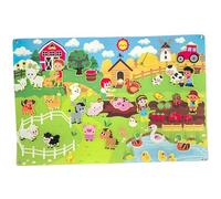 MOUNTTU Juegos de Cuentos de Fieltro, Tablero de Fieltro de Animales de Granja de 41 x 30 Pulgadas para niños pequeños, Actividades de Pared de para Aprendizaje temprano, Tablero Interactivo de f