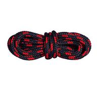 Mountval Cordones, cordones de zapatos de alto rendimiento para caminatas y botas de exterior, ultra fuertes, 1 par (120 cm - 48 inch - 6 a 7 pares de ojales / 9131 - Negro con Rojo)