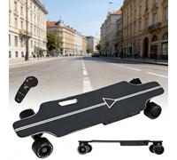 moupeaktain Longboard Eléctrico con Remoto De 4 Velocidades, Motor De Cubo De 350 W, Monopatín Eléctrico con Autonomía De 15km Y Velocidad Máxima De 25km/H, para Adultos En Desplazamientos Urbanos