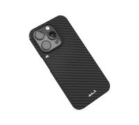 Mous Funda para iPhone 15 Pro Max compatible con MagSafe, funda magnética superfina, fibra de carbono, color negro
