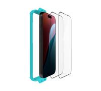 Mous Protector de pantalla para iPhone 16, vidrio templado, 2 unidades, resistente al agua y al aceite