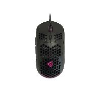 Conceptronic DJEBBEL04B - Ratón para Juegos (USB, 6400 dpi, Sensor IC, Carcasa de diseño de Panal), Color Negro