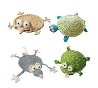 Mouse Crochet Cup Coaster - Funny Crochet Coasters Set, Cute Drink Protection with Handmade Design, Coffee Table & Dining Accessories, Home & Kitchen Decor, Apartment Housewarming for Cafe Restaurant