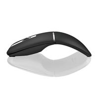 Mouse de viaje Bluetooth Arc - BT y 2.4G inalámbrico modo dual, recargable, delgado, giratorio, portátil, 3 DPI ajustables, ratón óptico USB silencioso para computadora portátil Microsoft, tableta