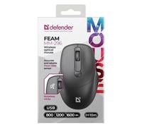 Mouse defender feam mm-296 rf silent black