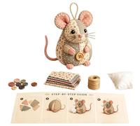 Mouse DIY Craft Kits - Durrable Sewing Sets, Smmooth Surrface Animals Arts Projects, Ensurre Cute Fabric Ornaments Decor, Primme Handmade Resin Models Supplies - For Beginner Womens Hobbyists