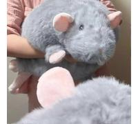 Mouse Doll Cartoon Plush Flower Branch Rat Doll Soft Animal Figure Simulation Stuffed Animal Grey Brown Mouse Rat Plush Toy