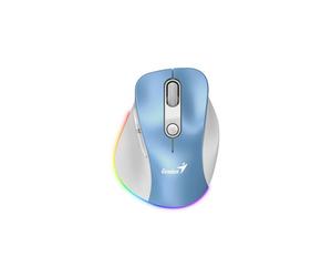 Mouse Genius inalámbrico Bluetooth recargable Mini Ergo 9000S Pro Azul
