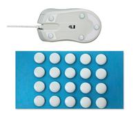 Mouse Glide Stickers - Anti Slip Feet For Mouse Material | 20pcs Pack, Supports Smooth Control For Office Work Study and Esports Sesions, Provides Low Friction Surfacce