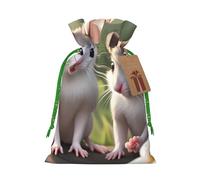 Mouse in Love - Bolsas de regalo con cordón con cordón, bolsas de vacaciones, bolsas de golosinas, bolsas de regalo de Navidad