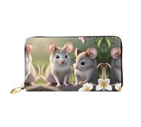 Mouse In Love - Cartera multifuncional con diseño minimalista, 12 ranuras para tarjetas de crédito, protección plegable multicapa para tus tarjetas y artículos esenciales, Negro -, Talla única,